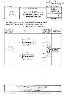 Napisy i znaki - Wagony osobowe i typu osobowego - Oznaczenia umieszczone wewnątrz wagonów BN-80/3500-13.69