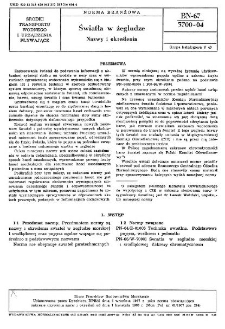 Światła w żegludze - Nazwy i określenia BN-67/3700-04