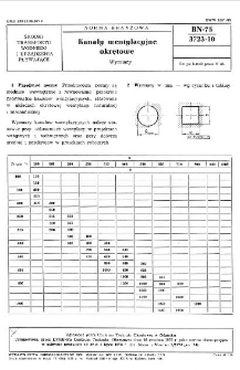 Kanały wentylacyjne okrętowe - Wymiary BN-75/3723-10