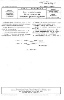 Drzwi wewnętrzne zwykłe - Drzwi zawiasowe metalowe jednoskrzydłowe BN-81/3712-03.02