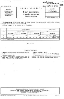 Drzwi zewnętrzne zwykłe okrętowe - Główne wymiary BN-81/3712-20.00