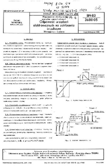 Wyposażenie elektrycznej pojazdów samochodowych - Odporność urządzeń elektronicznych na zakłócenia impulsowe - Wymagania i badania BN-83/3680-05
