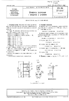 Drabiny pionowe i stopnie z prętów BN-84/3713-01