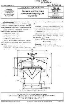 Głowice wentylacyjne nawiewowo-wyciągowe okrętowe BN-84/3723-07