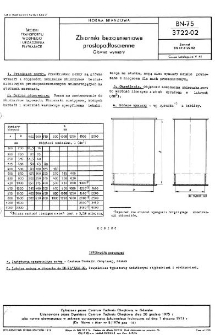 Zbiorniki bezciśnieniowe prostopadłościenne - Główne wymiary BN-75/3722-02