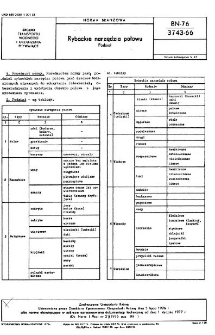 Rybackie narzędzia połowu - Podział BN-76/3743-66