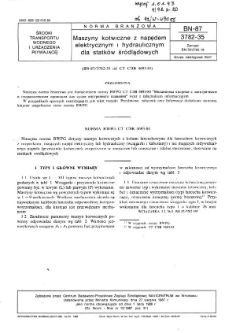 Maszyny kotwiczne z napędem elektrycznym i hydraulicznym dla statków śródlądowych BN-87/3782-35