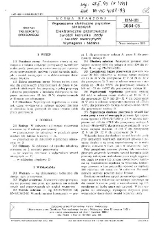 Wyposażenie elektryczne pojazdów silnikowych - Elektroniczne przerywacze świateł kierunku jazdy i świateł awaryjnych - Wymagania i badania BN-88/3684-05