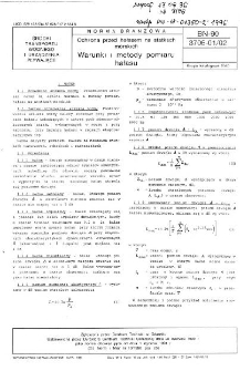 Ochrona przed hałasem na statkach morskich - Warunki i metody pomiaru hałasu BN-90/3706-01/02