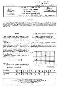 Ochrona przed hałasem na statkach morskich - Akustyczna izolacyjność właściwa przegród okrętowych BN-90/3706-01/08