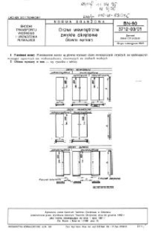 Drzwi wewnętrzne zwykłe okrętowe - Główne wymiary BN-90/3712-03/01
