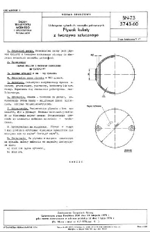 Uzbrojenie rybackich narzędzi połowowych - Pływak kulisty z tworzywa sztucznego BN-73/3743-60