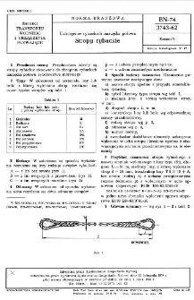 Uzbrojenie rybackich narzędzi połowu - Stropy rybackie BN-74/3743-62