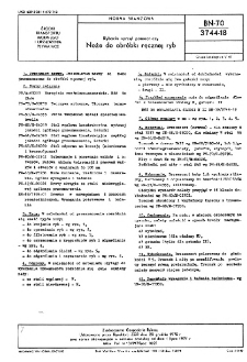 Rybacki sprzęt pomocniczy - Noże do obróbki ręcznej ryb BN-70/3744-18