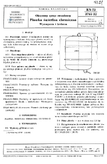 Okrętowy sprzęt ratunkowy - Pławka świetlna chemiczna - Wymagania i badania BN-72/3765-32