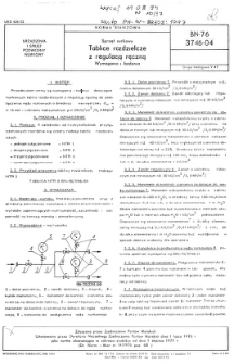 Sprzęt nurkowy - Tablice rozdzielcze z regulacją ręczną - Wymagania i badania BN-76/3746-04