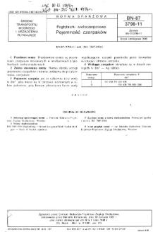 Pogłębiarki wieloczerpakowe - Pojemność czerpaków BN-87/3798-11