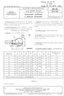 Liny stalowe lotnicze z obciśniętymi końcówkami - Końcówki kulkowe z jednym chwytem BN-88/3813-85