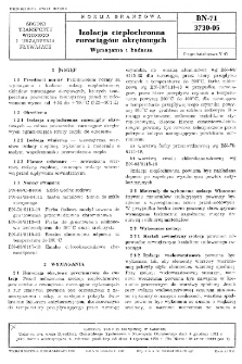 Izolacja ciepłochronna rurociągów okrętowych - Wymagania i badania BN-71/3730-05