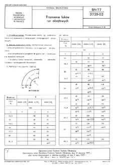 Promienie łuków rur okrętowych BN-77/3730-02