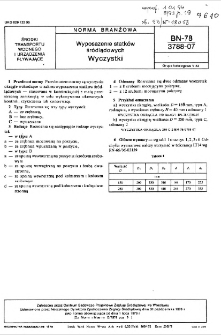 Wyposażenie statków śródlądowych - Wyczystki BN-78/3788-07