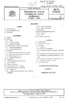 Akumulatornie i skrzynie akumulatorowe statków śródlądowych - Wymagania i badania BN-81/3793-02