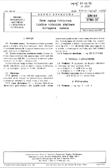 Statki żeglugi śródlądowej - Łodzie robocze stalowe - Wymagania i badania BN-84/3789-07