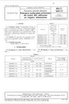 Pomocnicze materiały odlewnicze - Pokrycia izolacyjno-ochronne do kokil dla odlewów ze stopów aluminium BN-77/4025-11