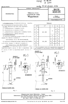 Odlewnicze formy ciśnieniowe do metali - Wypychacze BN-78/4045-05