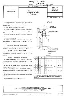 Odlewnicze formy ciśnieniowe do metali - Cofacze BN-78/4045-11