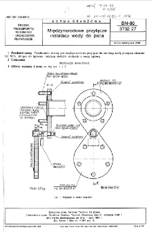 Międzynarodowe przyłącze instalacji wody do picia BN-80/3732-27