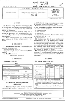 Odlewnicze materiały formierskie - Olej C BN-80/4021-04