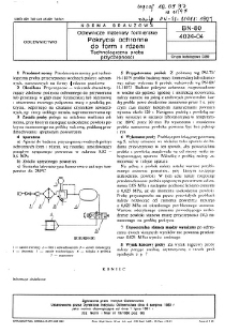 Odlewnicze materiały formierskie - Pokrycia ochronne do form i rdzeni - Technologiczna próba przyczepności BN-80/4024-04