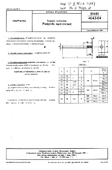 Podpórki formierskie - Podpórki sworzniowe BN-81/4043-04