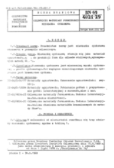 Odlewnicze materiały formierskie - Mieszanka cyrkonowa BN-69/4021-29