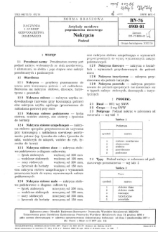 Artykuły metalowe gospodarstwa domowego - Nakrycia - Podział BN-76/4900-01