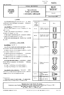 Oprzyrządowanie - Tulejki wiertarskie i elementy ustalające BN-81/4423-31