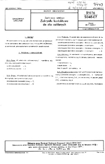 Zamknięcia metalowe - Zakrywki kontaktowe do słoi szklanych BN-76/5048-07