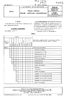 Okucia meblowe - Zamki meblowe zastawkowe BN-84/5052-01