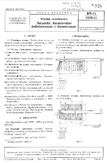 Wyroby szczotkarskie - Szczotki formierskie jednostronne i dwustronne BN-71/4550-11