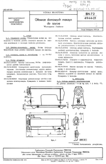 Głowice domowych maszyn do szycia - Wymagania i badania BN-72/4944-01