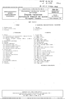 Wyposażenie elektryczne sprzętu domowego - Zespoły napędowe domowych maszyn do szycia - Wymagania i badania BN-84/4940-01