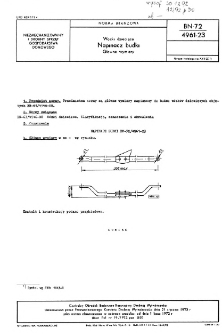 Wózki dziecięce - Napinacz budki - Główne wymiary BN-72/4961-23