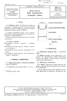 Wózki dziecięce - Koła szprychowe - Wymagania i badania BN-73/4961-10