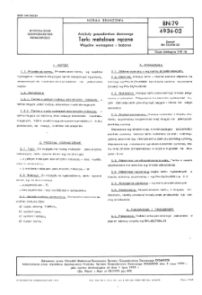 Artykuły gospodarstwa domowego - Tarki metalowe ręczne - Wspólne wymagania i badania BN-79/4936-02