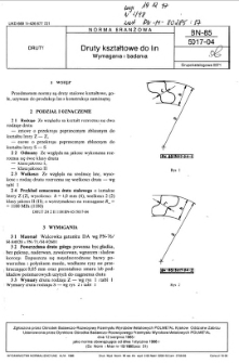Druty kształtowe do lin - Wymagania i badania BN-85/5017-04