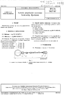 Łańcuchy gospodarskie montowane - Łańcuchy dyszlowe BN-74/5027-05