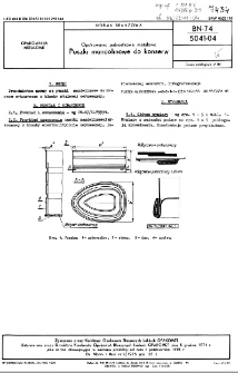 Opakowania jednostkowe metalowe - Puszki mandolinowe do konserw BN-74/5041-04