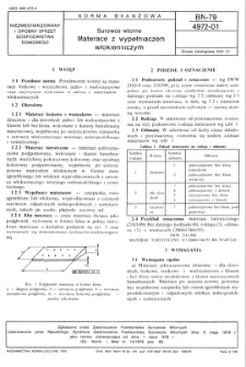 Surowce wtórne - Materace z wypełniaczem włókienniczym BN-79/4972-01