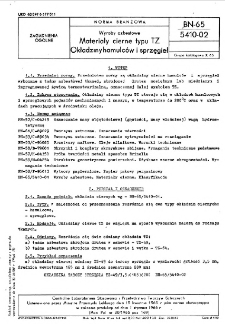 Wyroby azbestowe - Materiały cierne typu TZ - Okładziny hamulców i sprzęgieł BN-65/5410-02